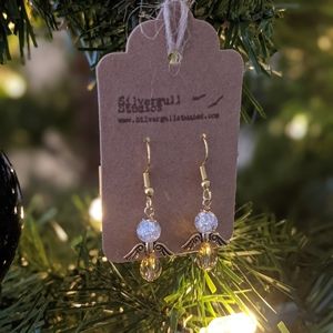 Holiday Christmas Angel Earrings